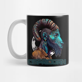 Black Capricorn Zodiac Sign Man Mug